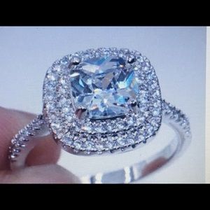 Topaz and CZ Sterling Ring New Without Tag